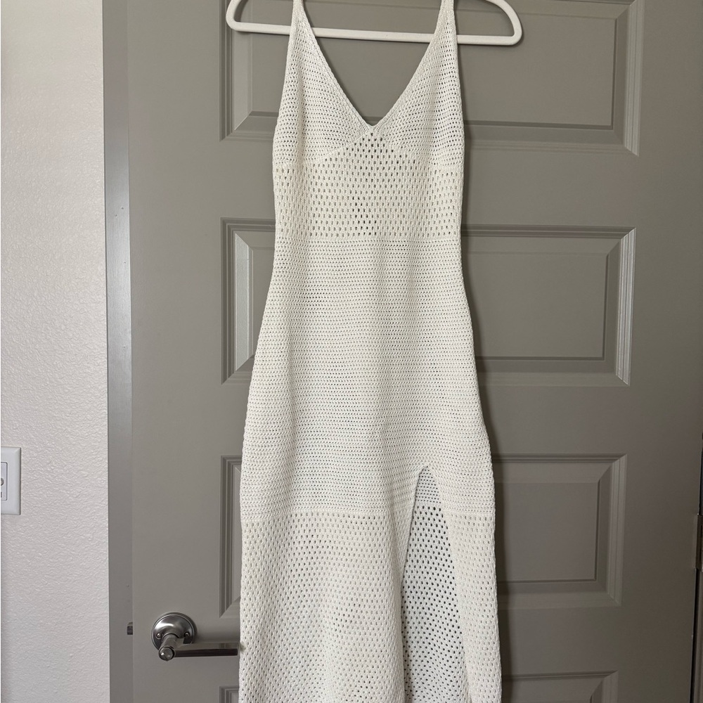 Wilfred White Backless Knit Dress